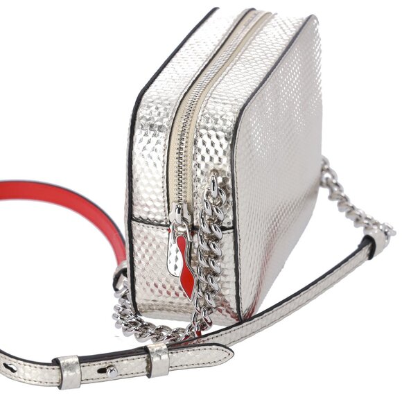 Christian Louboutin Rubylou Mini Shoulder Bag Gold Leather Glitter - Picture 8 of 11